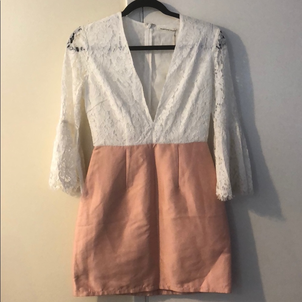 Beautiful Lace & Pink Dress Az Small Elegant